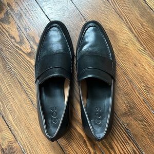 COS black leather loafers - women’s